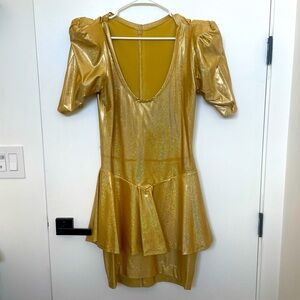 Gold dress with matching headband